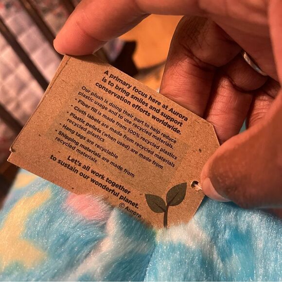 Aurora Blue Stingray Plush Toy - Picture 3 of 4